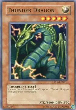 Thunder Dragon - DLG1-EN041 - Common - Unlimited Edition Yugioh! TCG Card - Image 1
