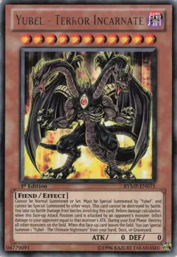Yugioh Yubel - Terror Incarnate RYMP-EN071 Rare 1st Edition YuGiOh TCG Card - Image 1