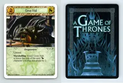 Great Hall #F 27 - A Game Of Thrones Kings Of The Storm 2010 LCG Card - Image 1