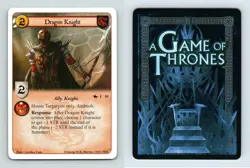 Dragon Knight #F 89 A Game Of Thrones Trial By Combat 2011 LCG Card - Image 1