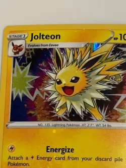 2021 SWSH Pokemon Card Jolteon Holo Promo Nintendo Sword Shield - Image 2