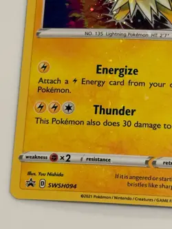 2021 SWSH Pokemon Card Jolteon Holo Promo Nintendo Sword Shield - Image 5