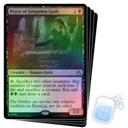FOIL PRIEST OF FORGOTTEN GODS X4 Ravnica Remastered Magic MTG MINT CARD - Image 1