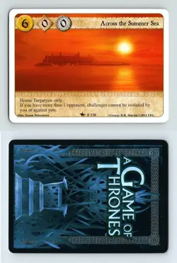 Across The Summer Sea #F 120 A Game Of Thrones A Poisoned Spear 2011 LCG Card - Image 1