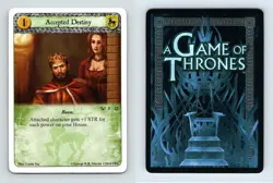 Accepted Destiny #F 22 A Game Of Thrones Kings Of The Storm 2010 LCG Card - Image 1