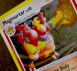 Magmortar 31/132 MP Holo Rare 2 Swirls Foil Bleed Secret Wonders Pokemon Card! - Image 2