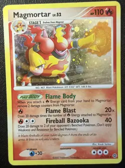 Magmortar 31/132 MP Holo Rare 2 Swirls Foil Bleed Secret Wonders Pokemon Card! - Image 4