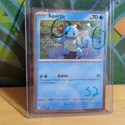Pokemon TCG Card Squirtle 151 Black Star Promo 048 COSMOS HOLO 2 SWIRL - Image 2