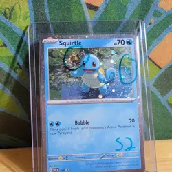Pokemon TCG Card Squirtle 151 Black Star Promo 048 COSMOS HOLO 2 SWIRL - Image 3