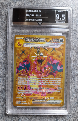 228/197 Charizard EX Hyper Rare 2023 Obsidian Flames Pokemon Card GetGraded 9.5 - Image 1