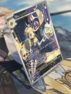 Pokemon Lillie and Lunala Anima Waifu Doujin ACG DIY Trainer Full Art Card New - Image 2