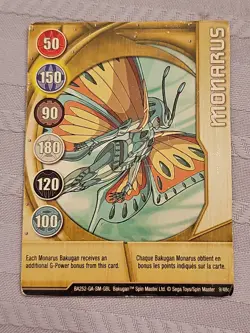 ⭐ Bakugan Battle Brawlers Monarus Metal Magnetic Gate Card - BA252-GA-SM-GBL - Image 1
