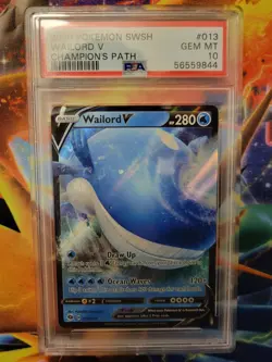 Pokemon Wailord V Champion's Path #013 Graded Card PSA 10 - Image 1