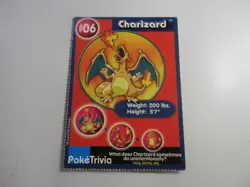 Charizard PokeTrivia Burger King Pokemon Card Played - Image 1