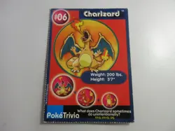 Charizard PokeTrivia Burger King Pokemon Card LP - Image 1