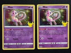(2) Pokemon TCG Cards - Mew 11/25 - Celebrations 25th Anniversary - NM Holo Rare - Image 1