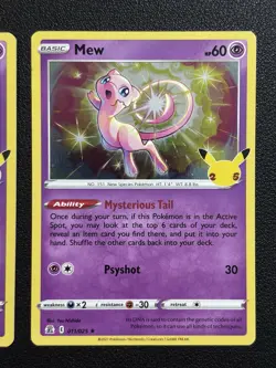 (2) Pokemon TCG Cards - Mew 11/25 - Celebrations 25th Anniversary - NM Holo Rare - Image 3