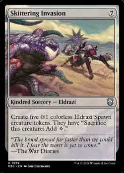 Light Play, English MTG Foil Skittering Invasion - Ripple Foil Commander: Modern - Image 1