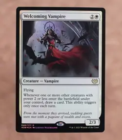 MTG Welcoming Vampire Innistrad: Crimson Vow RARE Magic the Gathering - Image 1