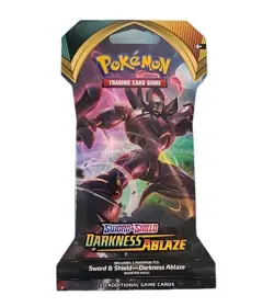 Pokemon Sword and Shield Darkness Ablaze Sleeved Booster Pack (SET OF 6 PACKS!) - Image 2