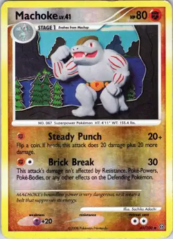 Machoke 41/100 - Pokemon Diamond & Pearl: Stormfront - Reverse Holo Uncommon LP - Image 1