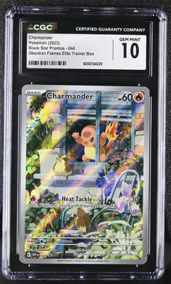 CGC 10 Charmander #044 Obsidian Flames ETB Black Star Promo Graded - Image 1