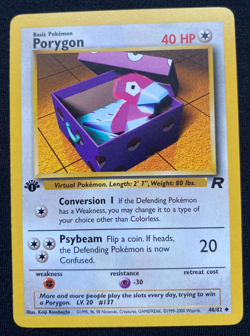 Porygon - 1st Edition - 48/82 Team Rocket - Pokemon TCG - 2000 (NM) - Image 1