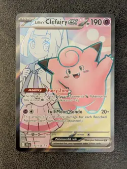 Pokemon TCG Lillie's Clefairy EX Full Art 173/159 JTG English - Image 1
