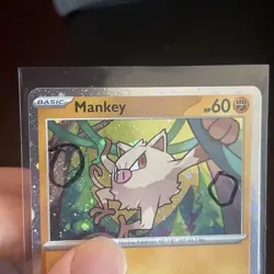 Pokemon TCG 2x SWIRL Mankey 106/193 Cosmos Holo Promo 2023 - Image 4