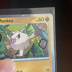Pokemon TCG 2x SWIRL Mankey 106/193 Cosmos Holo Promo 2023 - Image 5
