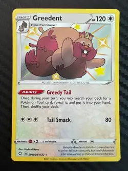 Pokemon TCG Greedent Shining Fates SV100/SV122 Holo Shiny Holo Rare NM - Image 1
