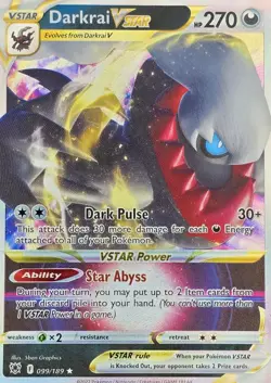 Darkrai VSTAR 099/189 - Astral Radiance - Pokemon TCG - Ultra Rare Holo - NM - Image 1