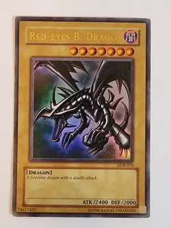 1996 Red-Eyes B. Dragon LOB-070 The Legend of Blue Eyes White Dragon Unlimited - Image 1
