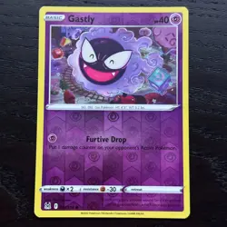 Gastly 064/196 Pokemon Lost Origin SWSH Reverse Holo Common Card NM - Image 1