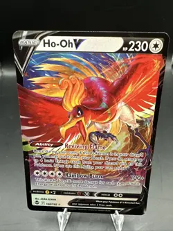 Pokemon TCG Ho-Oh v Silver Tempest Holo Ultra Rare Card 140/195 - Image 1