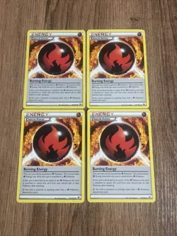 Pokemon TCG Burning Energy 151/162 Breakthrough 4 Card Lot NM Condition - Image 1