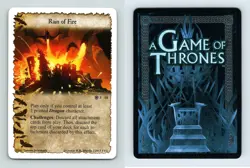 Rain Of Fire #F 18 - A Game Of Thrones The Banners Gather 2013 LCG Card - Image 1