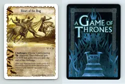 Heart Of The Stag #F 34 - A Game Of Thrones Kings Of The Storm 2010 LCG Card - Image 1