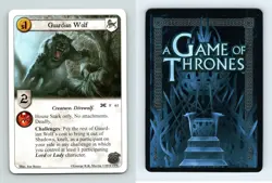 Guardian Wolf #F 61 A Game Of Thrones The Isle Of Ravens 2010 LCG Card - Image 1