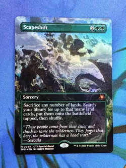 1x FOIL BORDERLESS Scapeshift, NM, Special Guests (SPG), Magic Gathering, MtG - Image 1