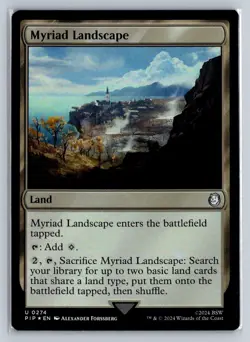 MTG Fallout Foil #274 Myriad Landscape Uncommon Land - Image 1