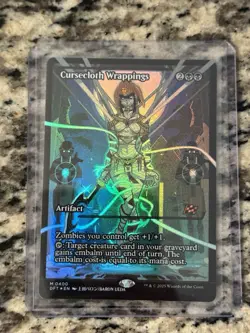MTG Cursecloth Wrappings - Foil Showcase - Aetherdrift NM - Image 1