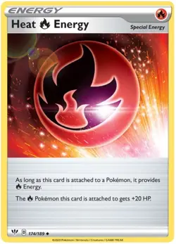 4x NM-Mint Heat R Energy - 174/189 - Uncommon Pokemon Darkness Ablaze - Image 1