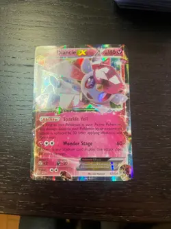 Pokemon Diancie EX 72/124 Fates Collide XY ULTRA RARE - Image 1