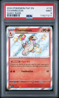 Pokemon TCG Charmeleon 110/109 Paldean Fates Shiny Rare PSA 9 - Image 1