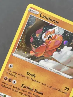 2021 Pokemon SWSH Fusion Strike Landorus Holo #148/264 Galaxy Swirl NM - Image 3