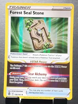 Pokemon 156/195 FOREST SEAL STONE Holo Rare Silver Tempest NM/MT - Image 1