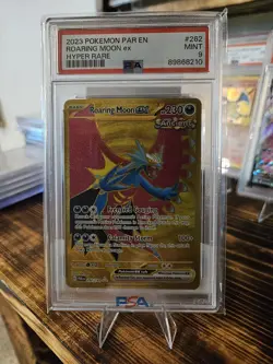 2023 Pokemon S&V Paradox Rift Hyper Rare Roaring Moon Ex 262 Psa 9 - Image 1