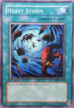 Heavy Storm SD2-EN019 COMMON 1st Edition YuGiOh TCG Card - Image 1