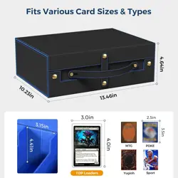 Card Deck Box for MTG with Small Case, 2200+ Commander Trading Card Storage Box - Image 5